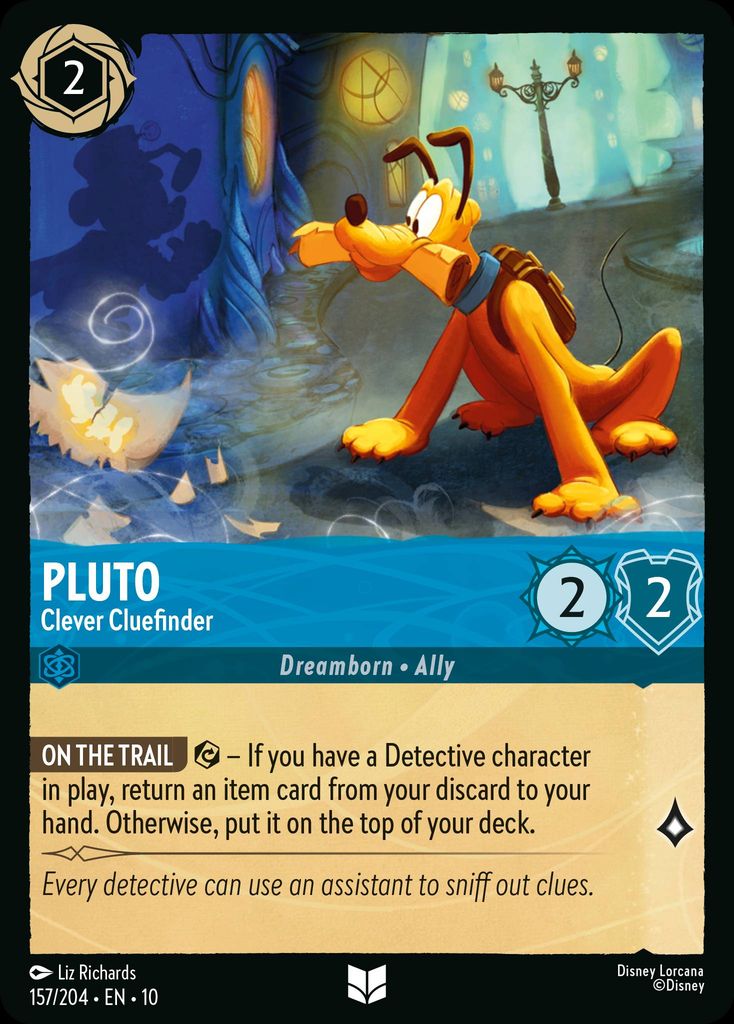 Pluto - Clever Cluefinder - Whispers in the Well 157/204  (Foil) - Near Mint - Ungraded