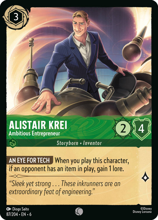 Alistair Krei - Ambitious Entrepreneur - Azurite Sea 87/204  (Foil) - Near Mint - Ungraded