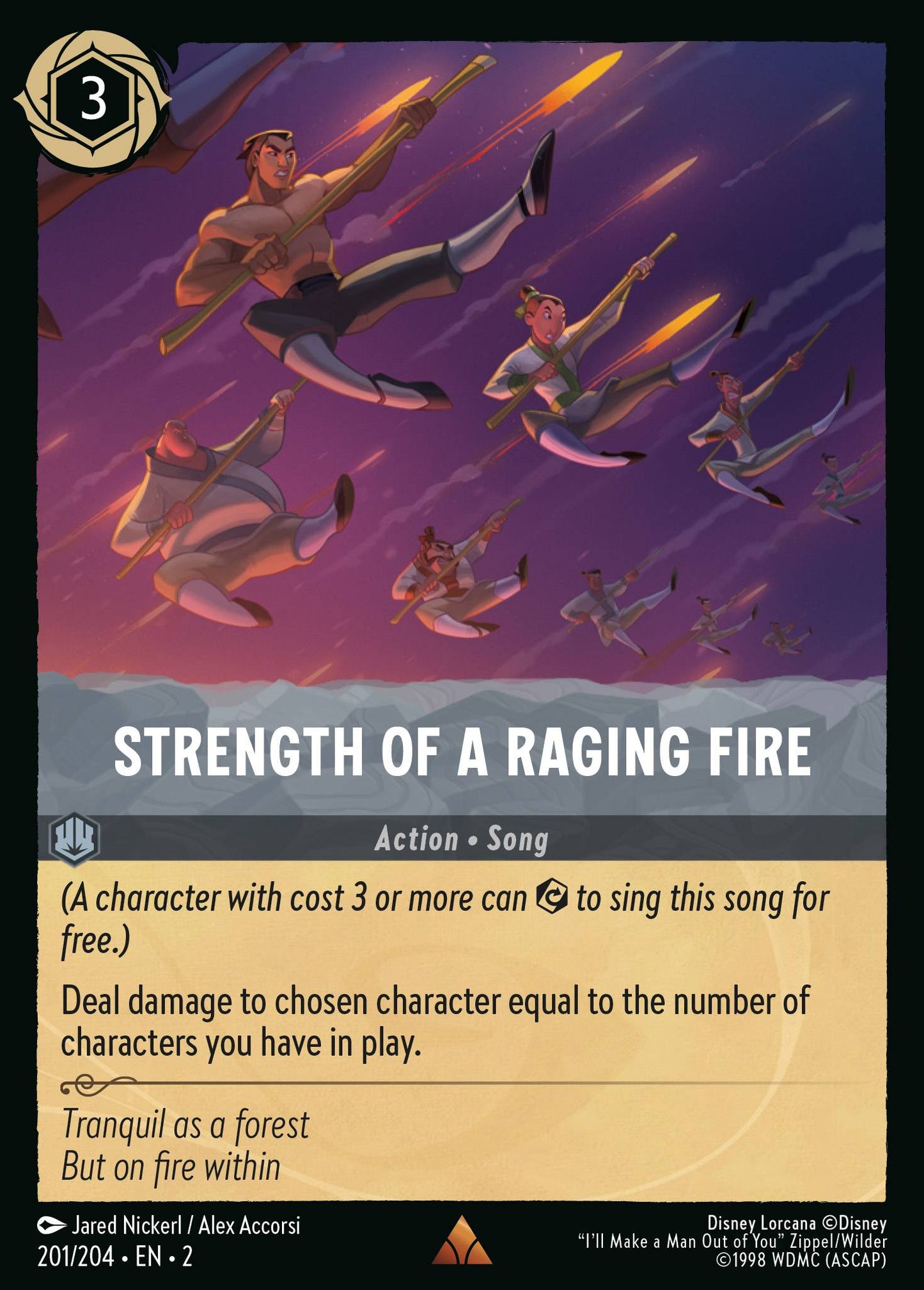 Strength of a Raging Fire - Rise of the Floodborn 201/204  - Near Mint - Ungraded
