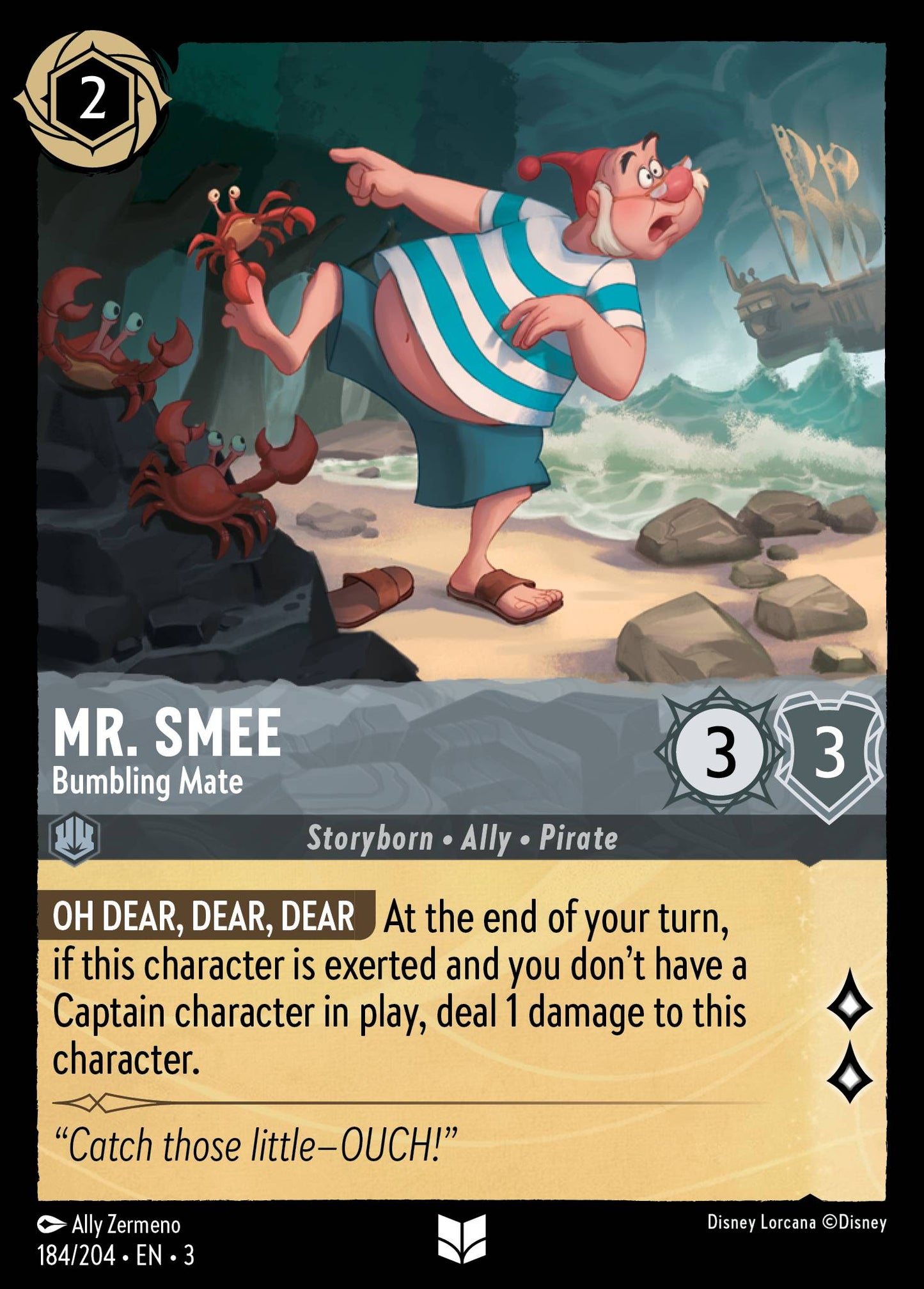 Mr. Smee - Bumbling Mate - Into the Inklands 184/204 - Near Mint