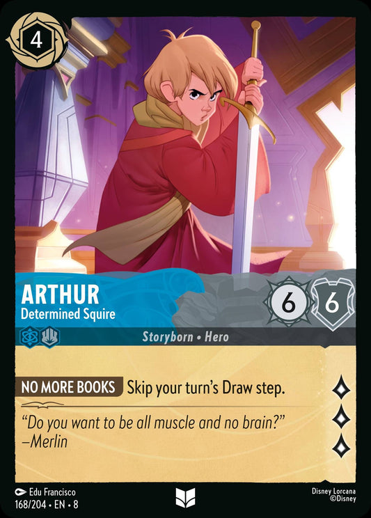 Arthur - Determined Squire - Reign of Jafar 168/204  (Foil) - Near Mint - Ungraded