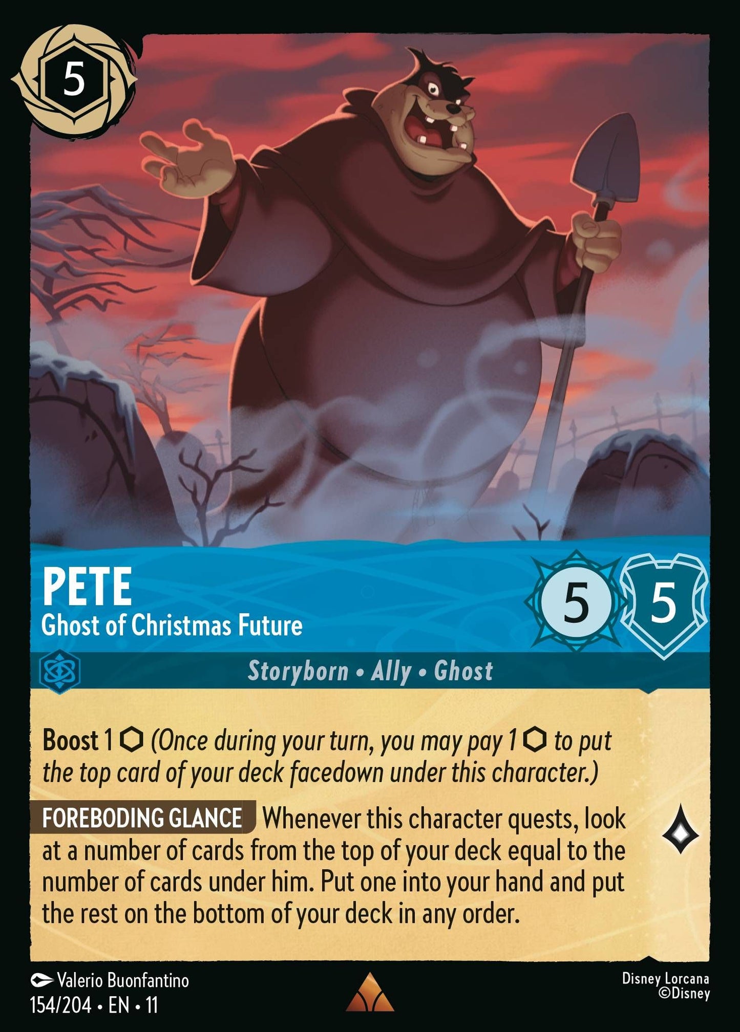 Pete - Ghost of Christmas Future - Winterspell 154/204 (Foil) - Near Mint