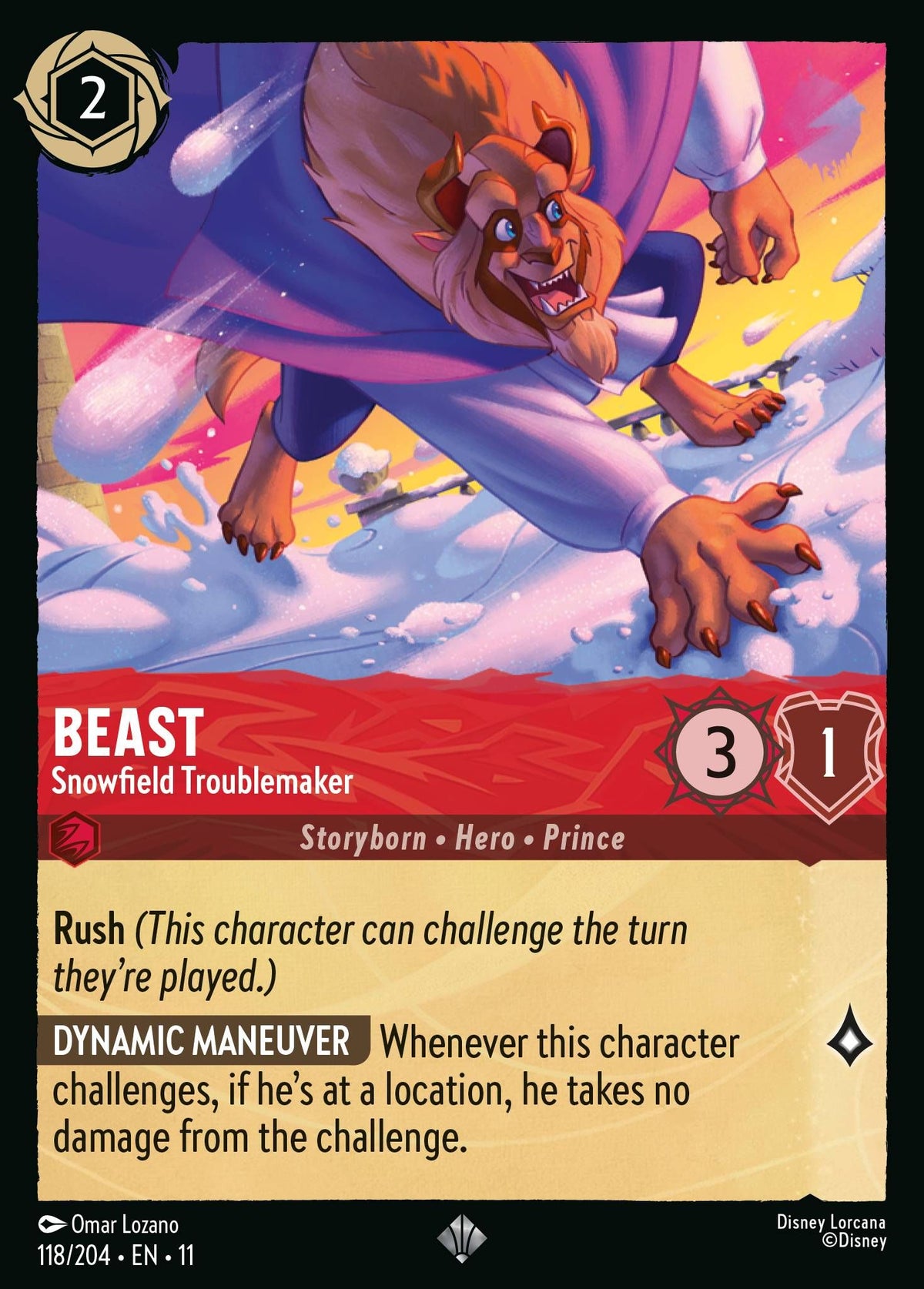 Beast - Snowfield Troublemaker - Winterspell 118/204 - Near Mint