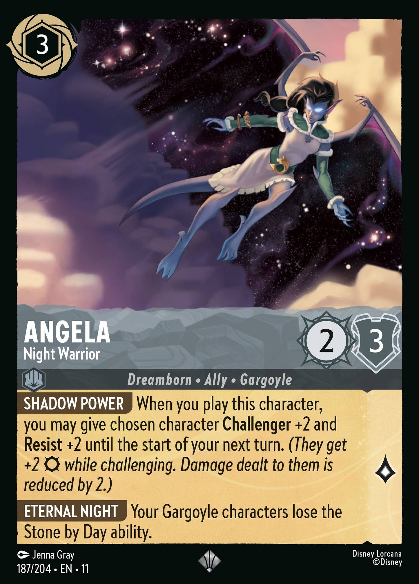 Angela - Night Warrior - Winterspell 187/204 - Near Mint
