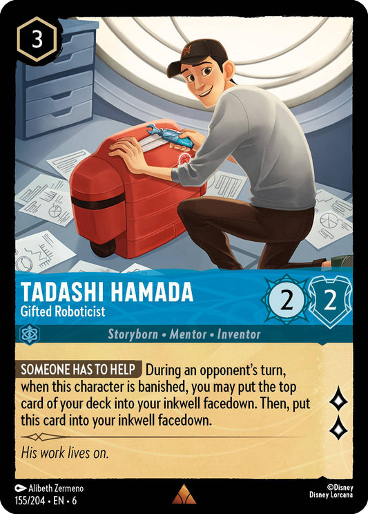 Tadashi Hamada - Gifted Roboticist - Azurite Sea 155/204  - Near Mint - Ungraded