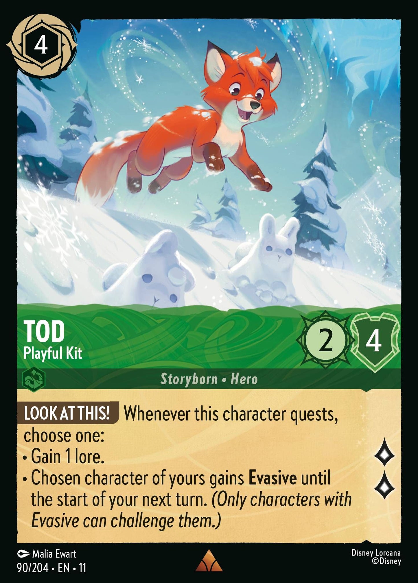 Tod - Playful Kit - Winterspell 90/204 - Near Mint