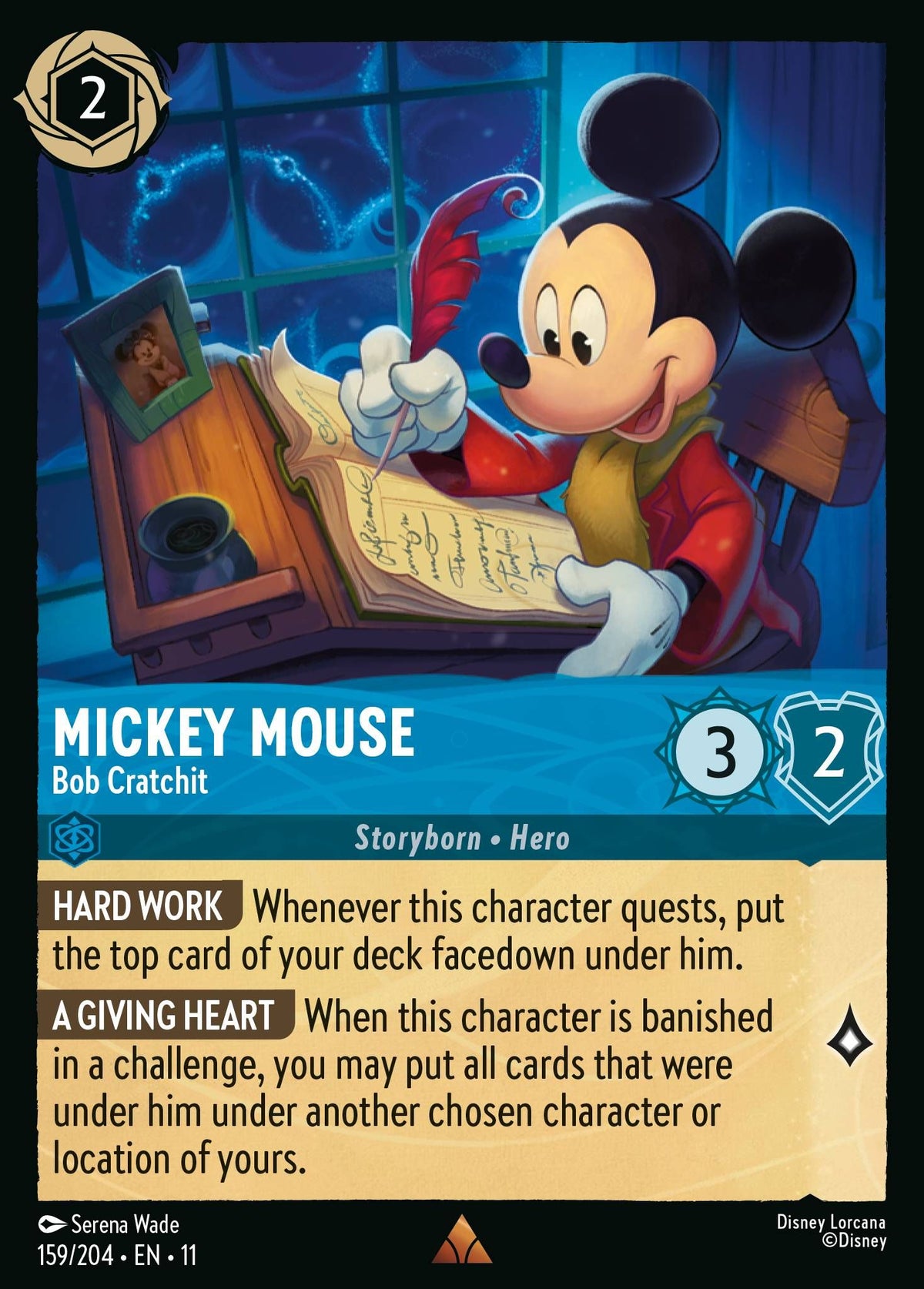 Mickey Mouse - Bob Cratchit - Winterspell 159/204 - Near Mint