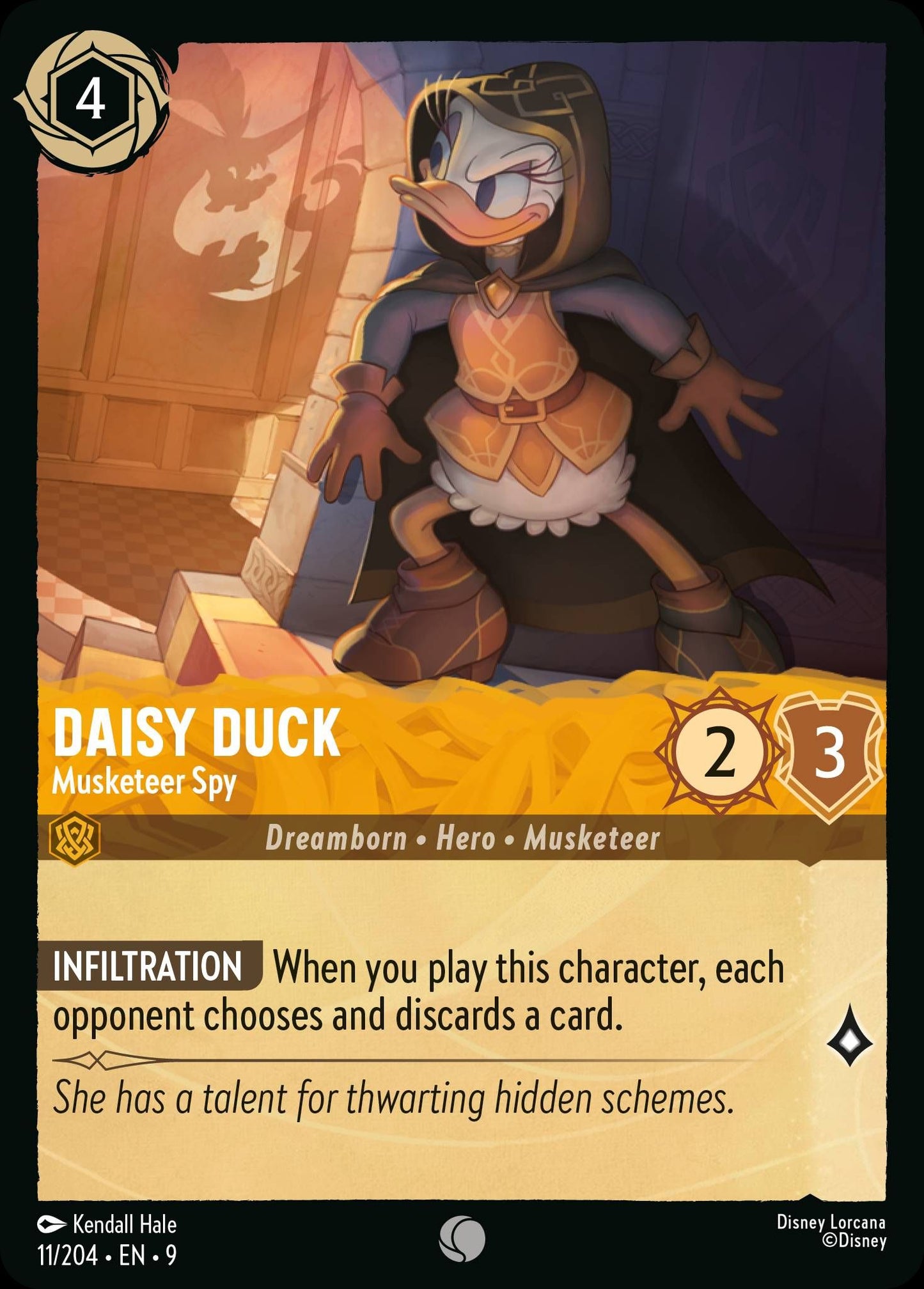 Daisy Duck - Musketeer Spy - Fabled 11/204  (Foil) - Near Mint