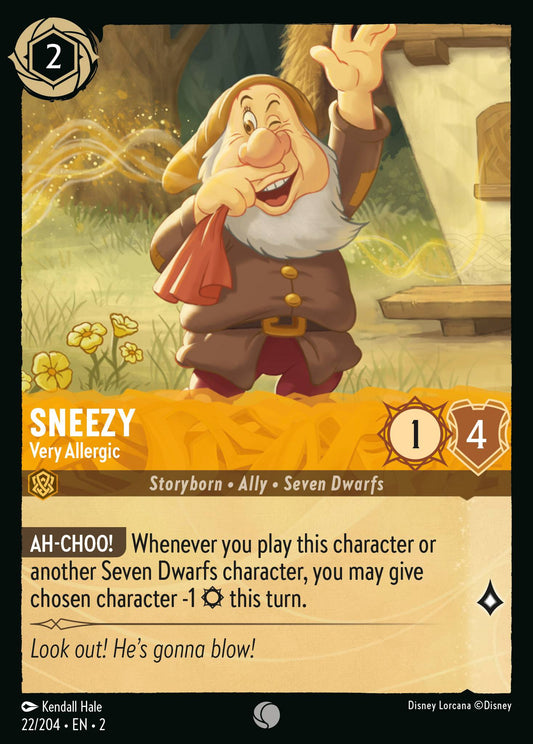 Sneezy - Very Allergic - 22/204 (Foil)