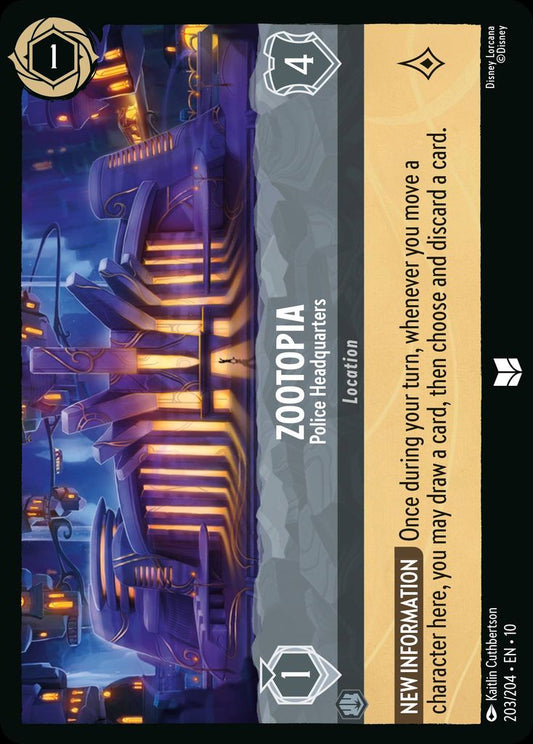 Zootopia - Police Headquarters - Whispers in the Well 203/204  (Foil) - Near Mint - Ungraded