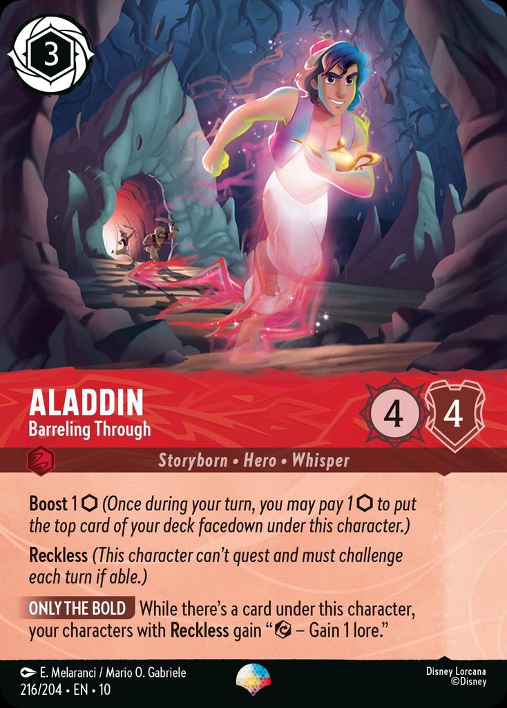 Aladdin - Barreling Through (Epic) - Whispers in the Well 216/204 (Foil) - Near Mint