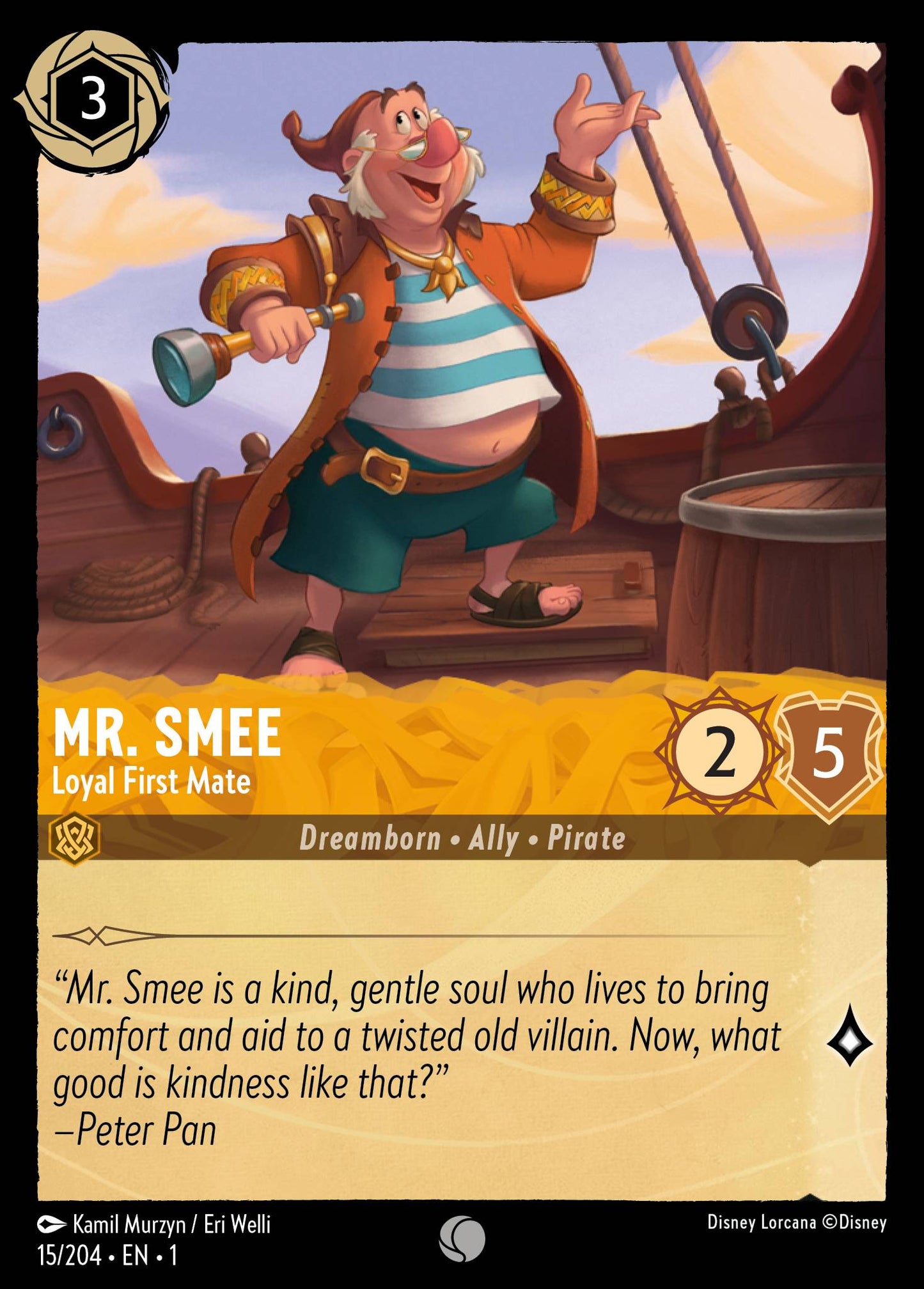 Mr. Smee - Loyal First Mate - 15/204 (Foil)