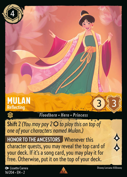 Mulan - Reflecting - Rise of the Floodborn 16/204  - Near Mint - Ungraded