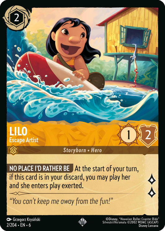 Lilo - Escape Artist - Azurite Sea 2/204  - Near Mint - Ungraded