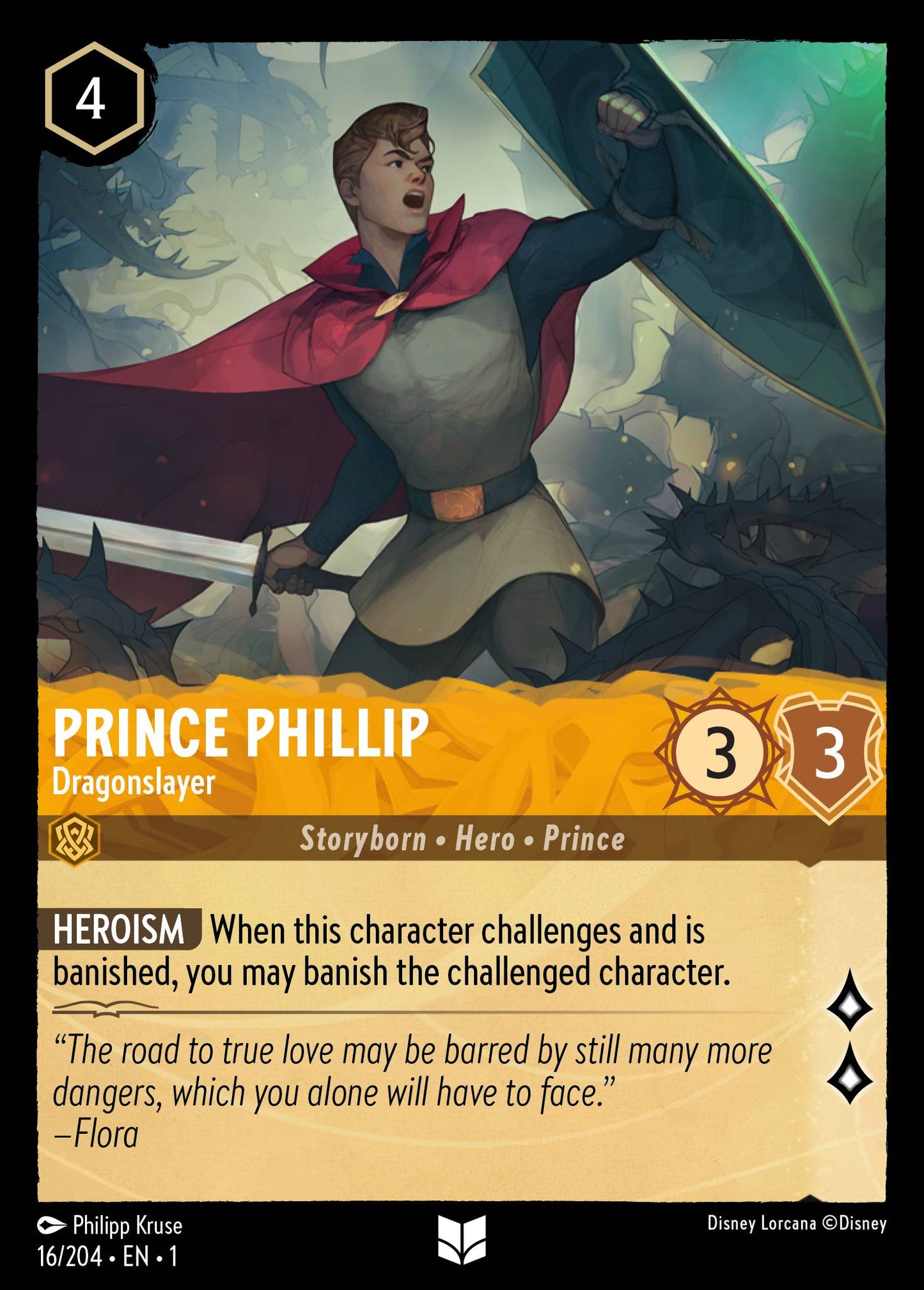 Prince Phillip - Dragonslayer - 16/204 (Foil)