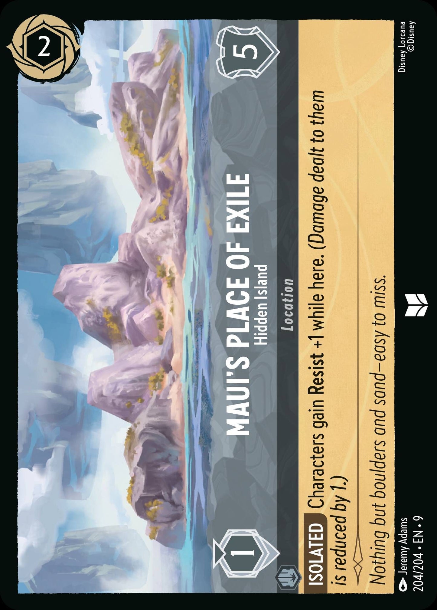 Maui's Place of Exile - Hidden Island - Fabled 204/204  (Foil) - Near Mint - Ungraded