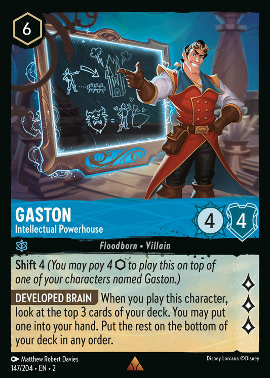 Gaston - Intellectual Powerhouse - Rise of the Floodborn 147/204  (Foil) - Near Mint - Ungraded