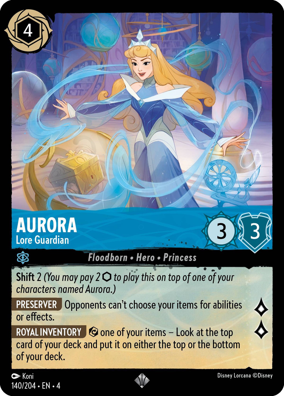 Aurora - Lore Guardian - Ursula's Return 140/204 - Near Mint