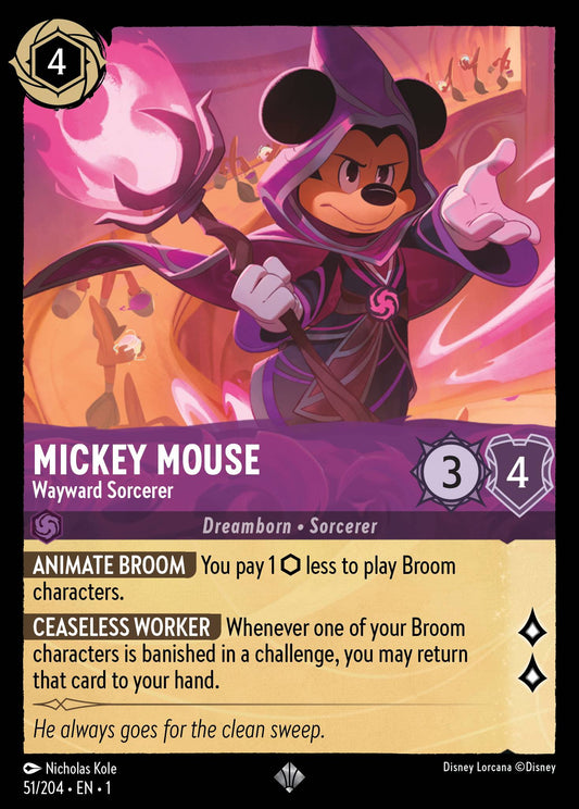 Mickey Mouse - Wayward Sorcerer - The First Chapter 51/204  (Foil) - Near Mint - Ungraded