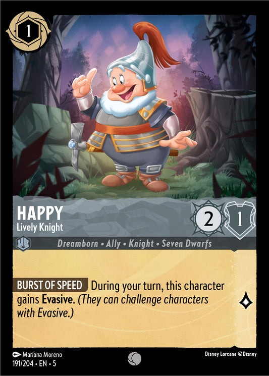 Happy - Lively Knight - Shimmering Skies 191/204  (Foil) - Near Mint - Ungraded