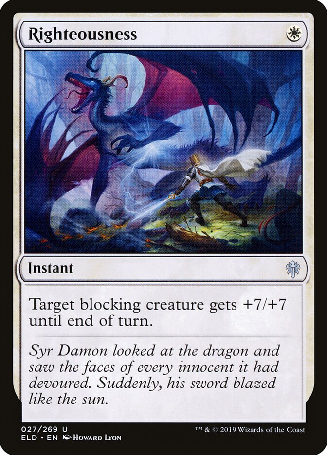 Righteousness - Throne of Eldraine 27 (Foil)