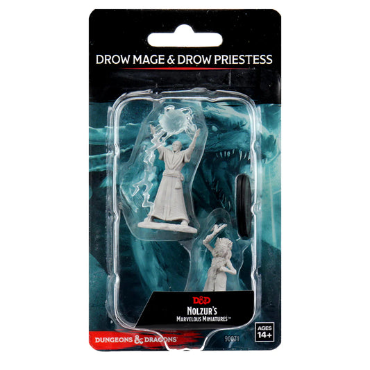 D&D Nozlur’s Marvelous Miniatures: Drow Mage & Drow Priestess - #90071