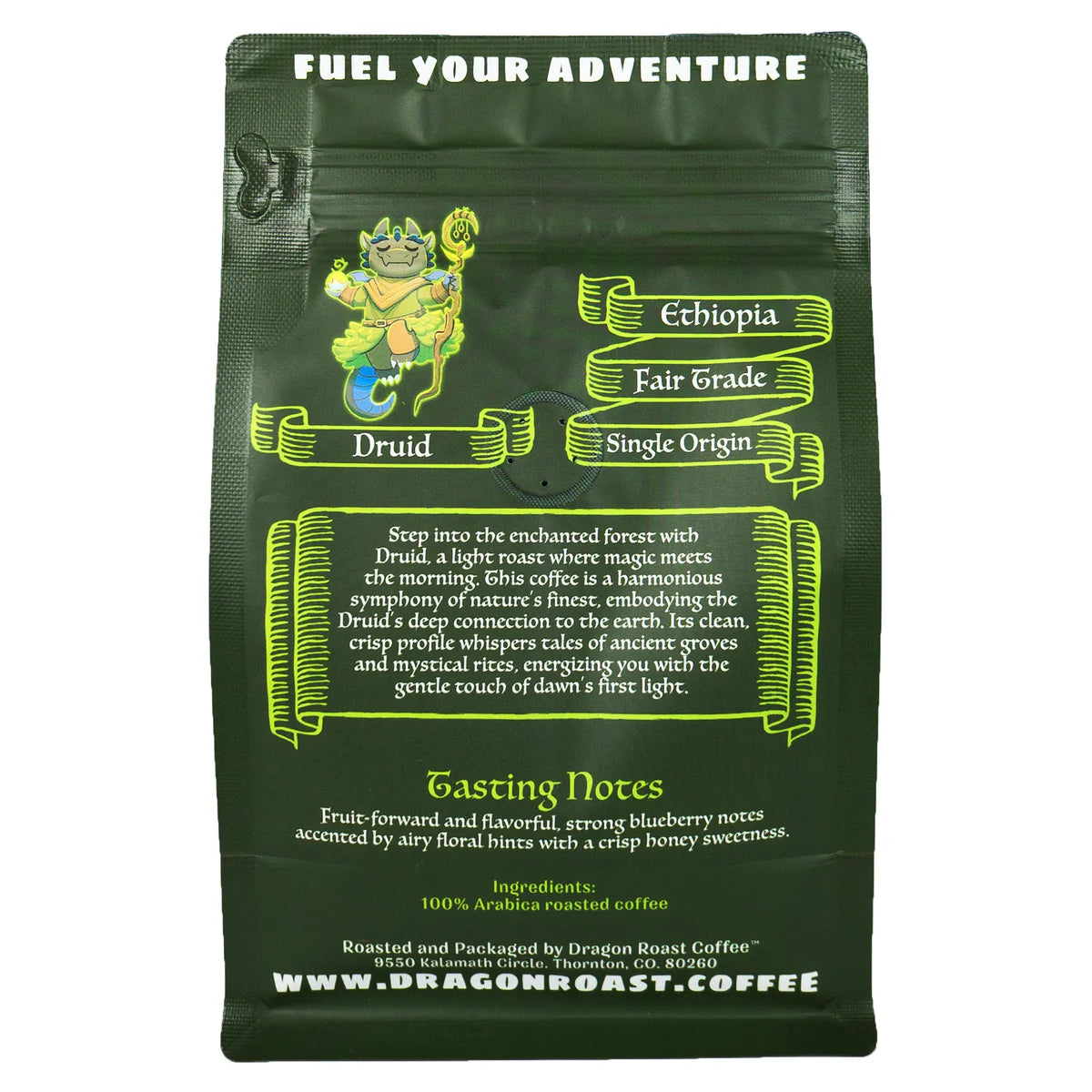Dragon Roast Coffee - Druid Roast (10oz Whole Bean)