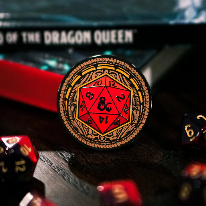 D&D Ornate D20 - Augmented Reality Enamel Pin