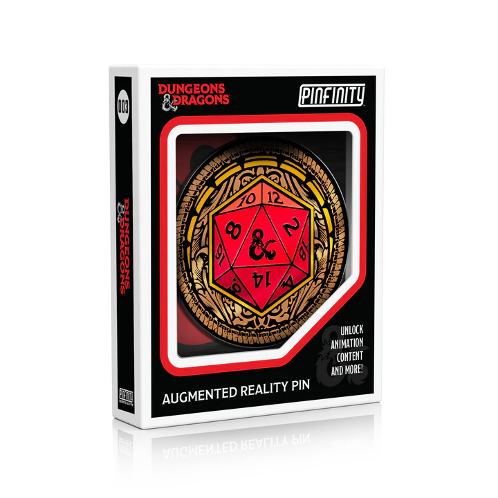 D&D Ornate D20 - Augmented Reality Enamel Pin