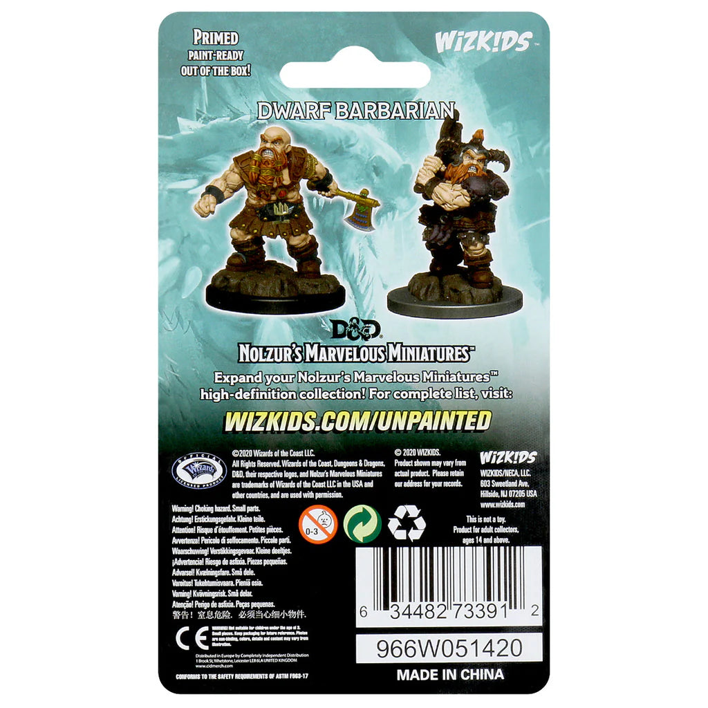 D&D Nolzur's Marvelous Miniatures: Male Dwarf Barbarian #73391