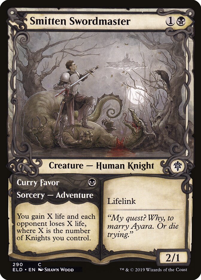 Smitten Swordmaster // Curry Favor - Throne of Eldraine 290 (Foil)