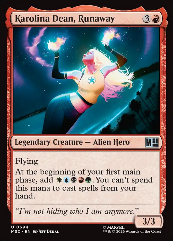 Karolina Dean, Runaway - Marvel Super Heroes Commander 694