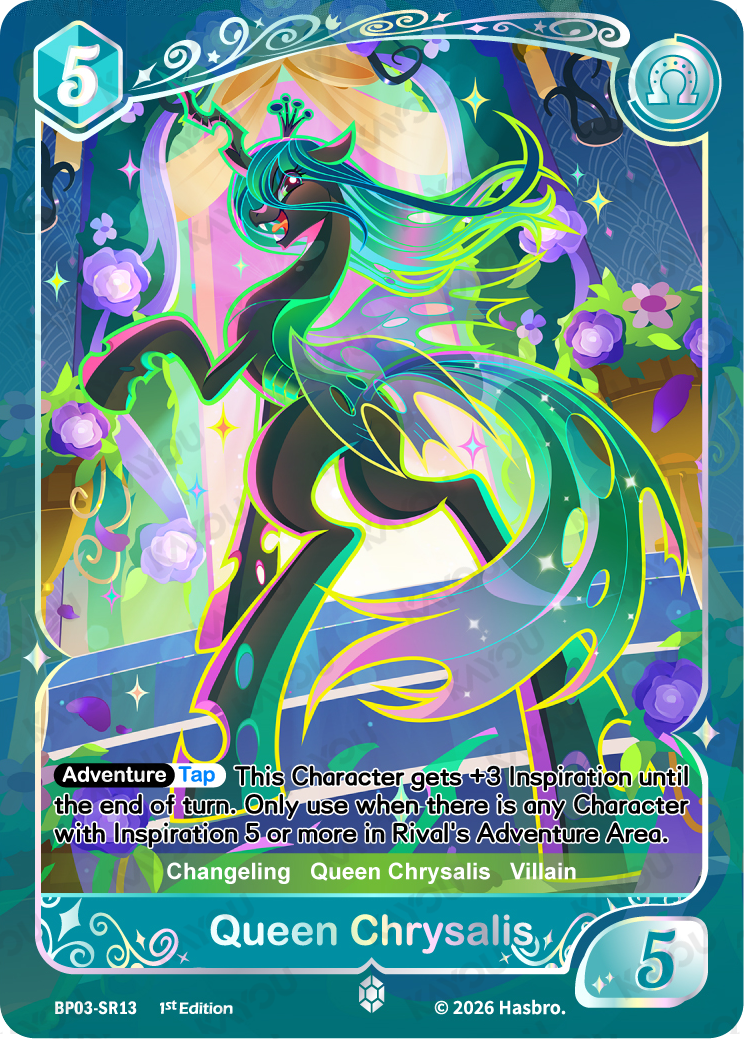 Queen Chrysalis BP03-SR13 Nightmare Night trading card