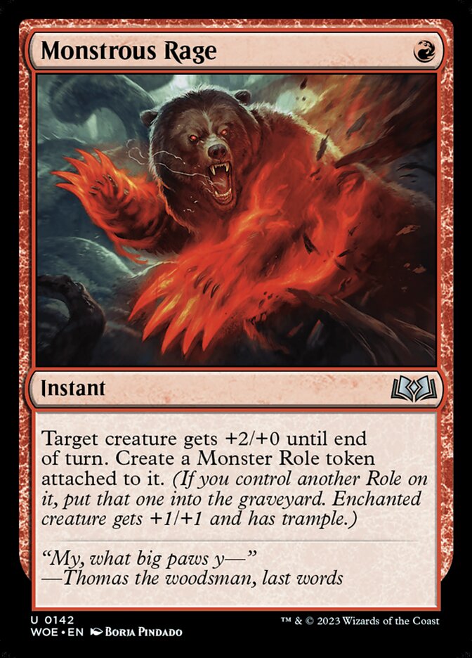 Monstrous Rage - Wilds of Eldraine 142