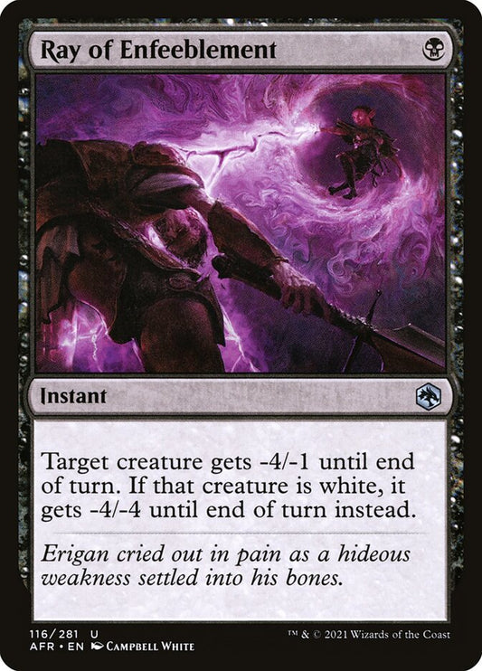 Ray of Enfeeblement - AFR 116  (Foil)
