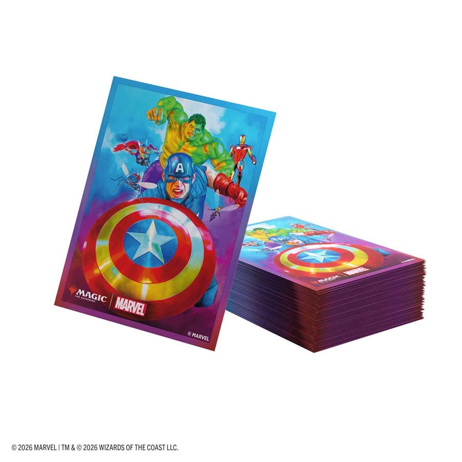 Card Sleeves: MTG Premium Art - Marvel Super Heroes - Captain America, Team Leader  (105ct)