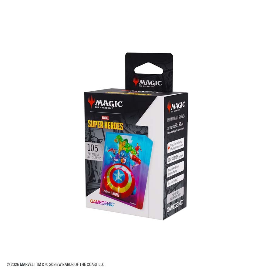 Card Sleeves: MTG Premium Art - Marvel Super Heroes - Captain America, Team Leader  (105ct)
