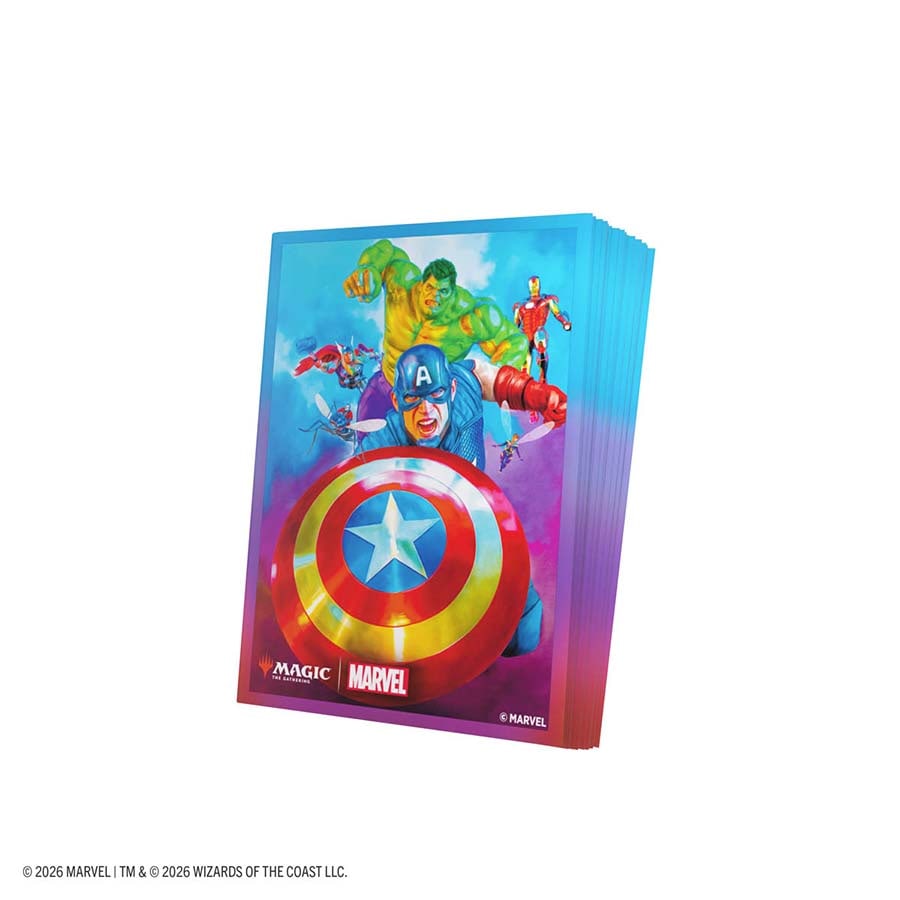 Card Sleeves: MTG Premium Art - Marvel Super Heroes - Captain America, Team Leader  (105ct)