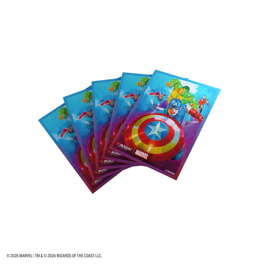 Card Sleeves: MTG Premium Art - Marvel Super Heroes - Captain America, Team Leader  (105ct)