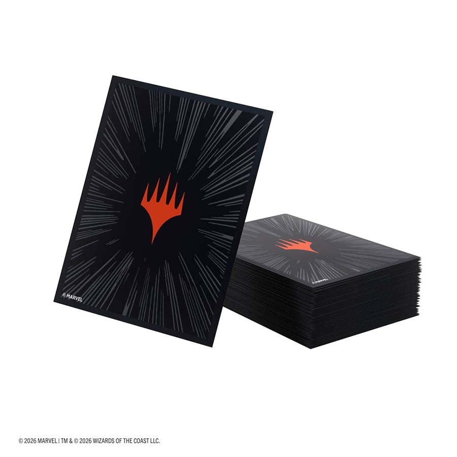 Card Sleeves: MTG Premium Double Sleeving Pack - Marvel Super Heroes - Comic Burst Black (105ct)