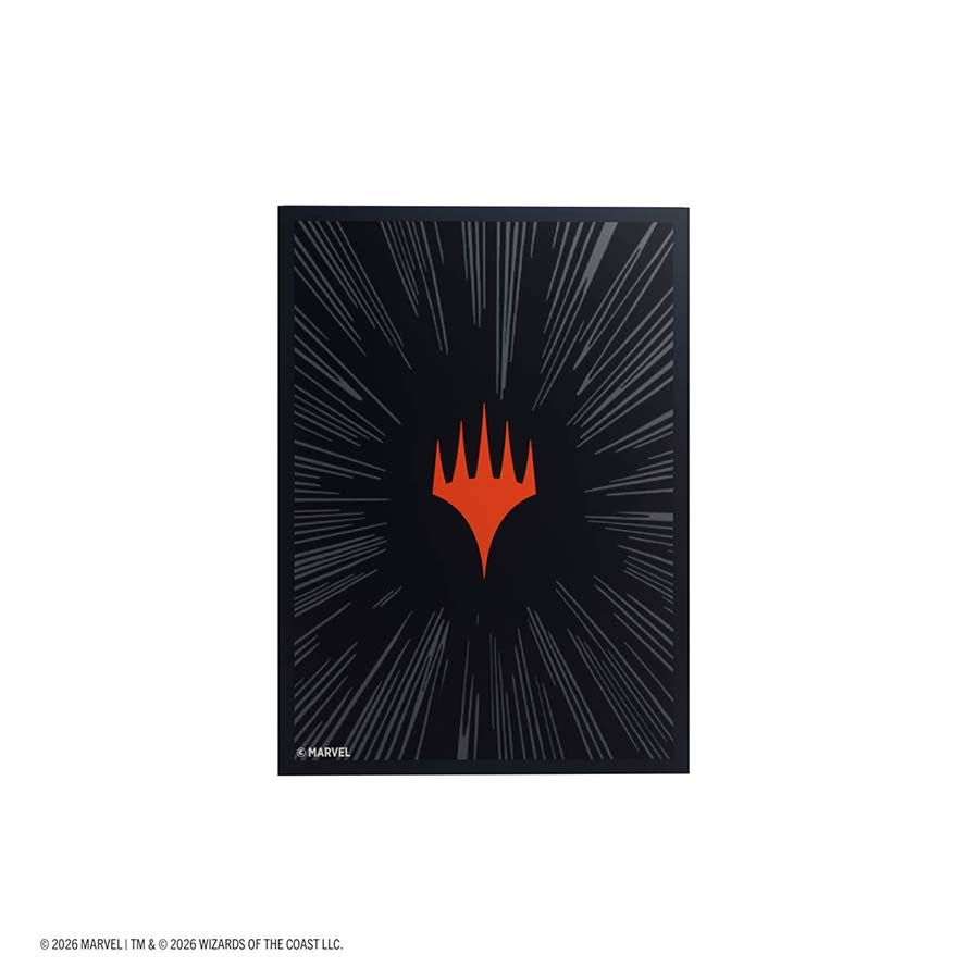 Card Sleeves: MTG Premium Double Sleeving Pack - Marvel Super Heroes - Comic Burst Black (105ct)