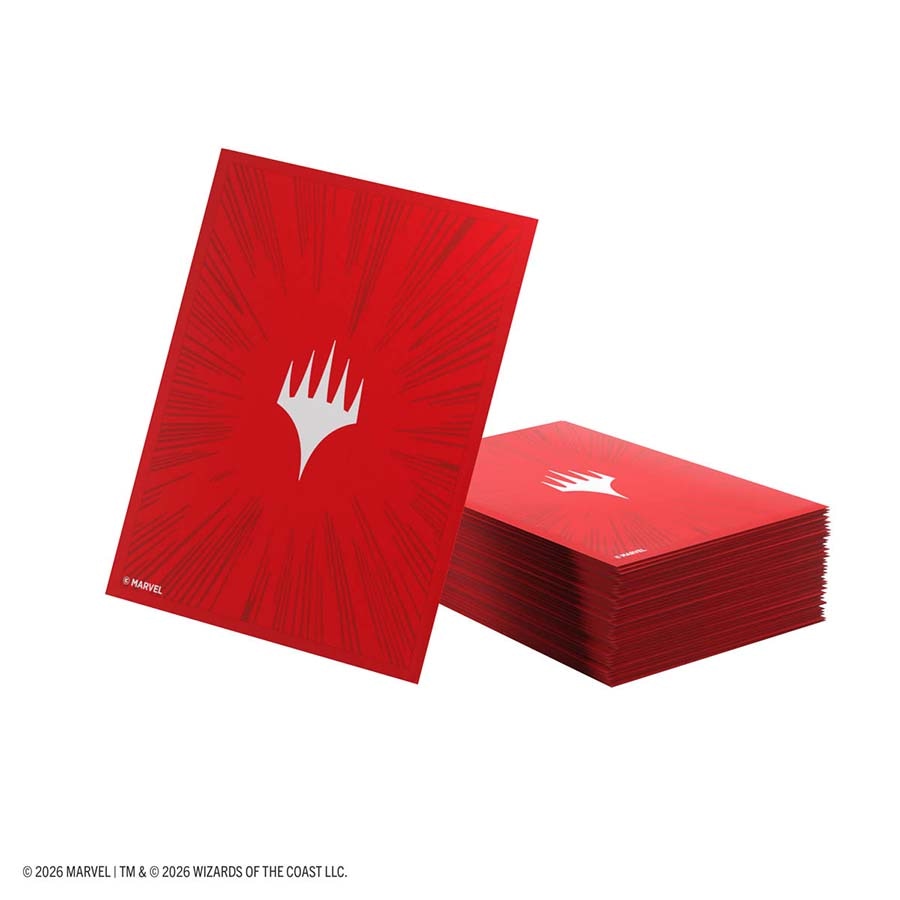 Card Sleeves: MTG Premium Double Sleeving Pack - Marvel Super Heroes - Comic Burst Red (105ct)