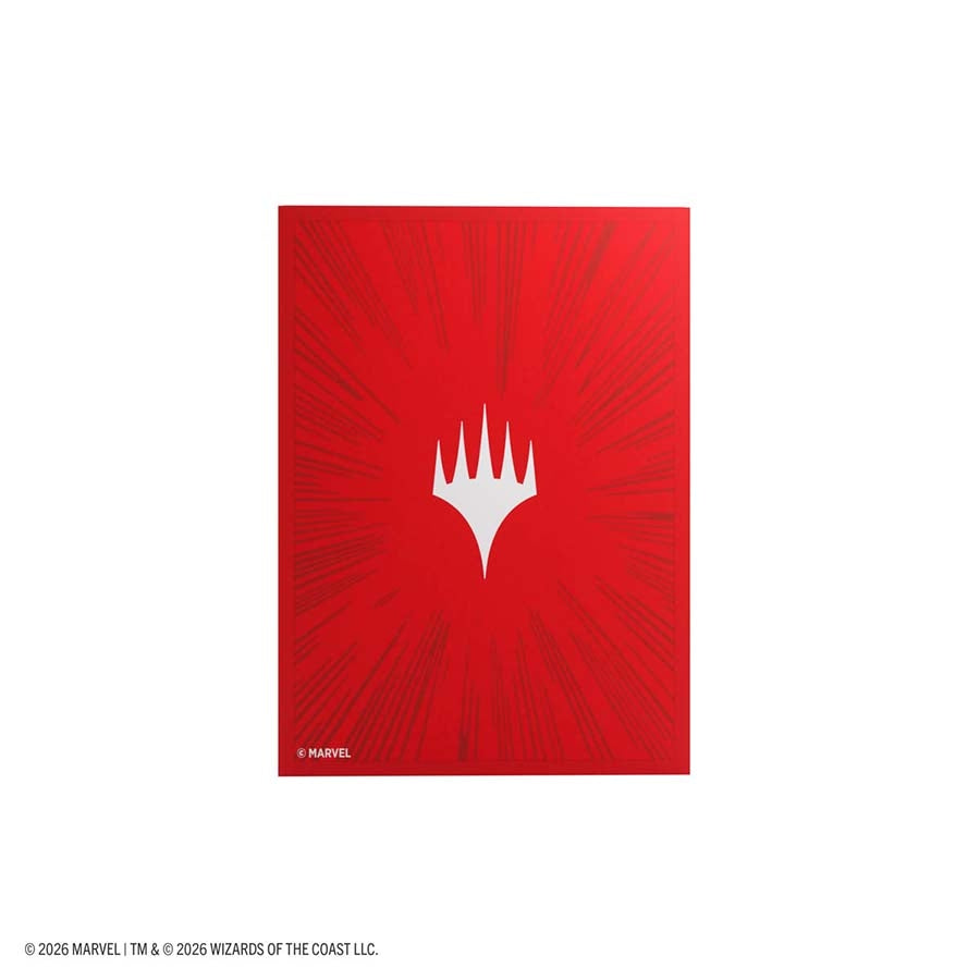 Card Sleeves: MTG Premium Double Sleeving Pack - Marvel Super Heroes - Comic Burst Red (105ct)