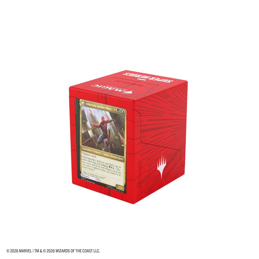 Deckbox: MTG Bastion 100+ XL - Marvel Super Heroes - Comic Burst Red