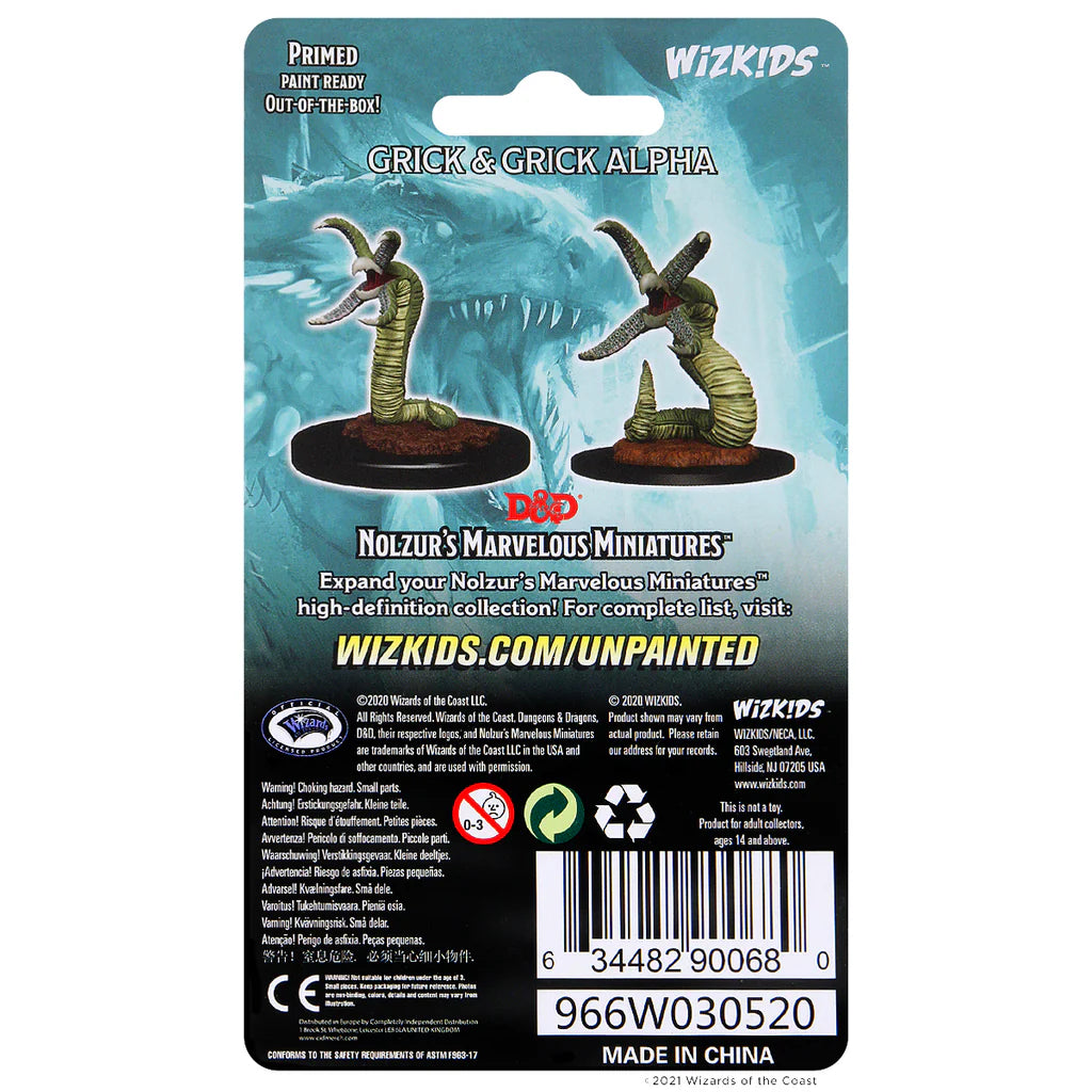 D&D Nolzur's Marvelous Miniatures: Grick & Grick Alpha #90068