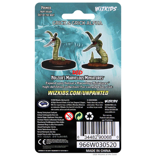 D&D Nolzur's Marvelous Miniatures: Grick & Grick Alpha #90068