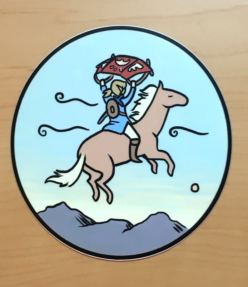 Link and Horse Glider Sticker