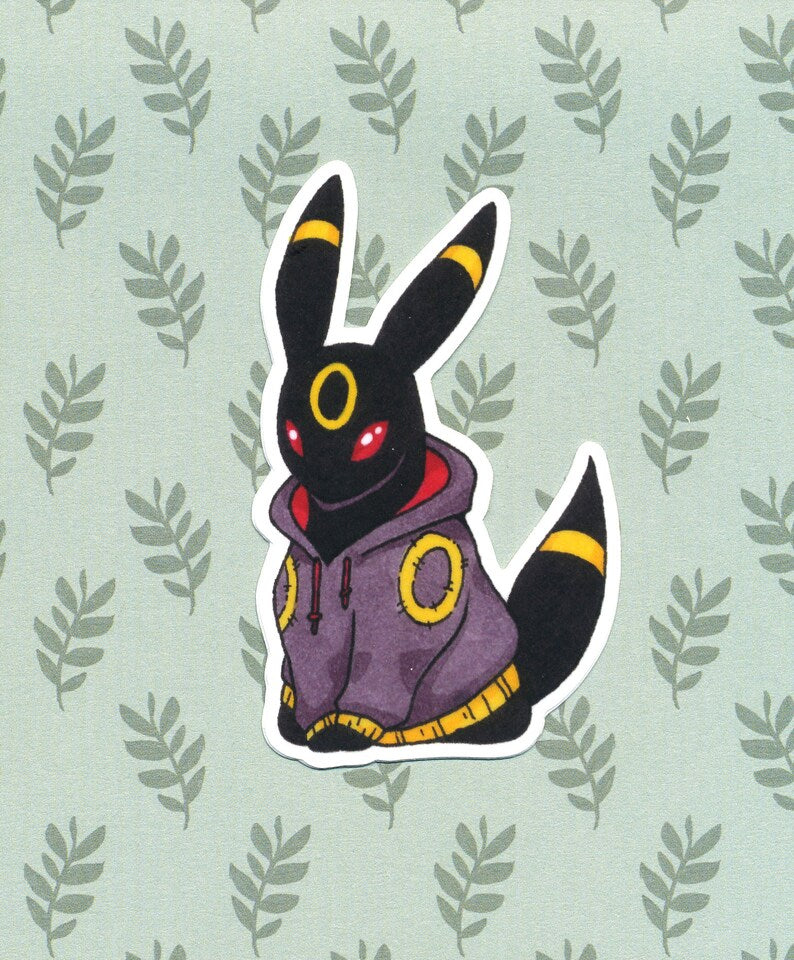 Umbreon in a Hoodie Sticker