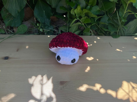 Crochet Mushroom Fidget Toy, Pop-Up Amigurumi Plush