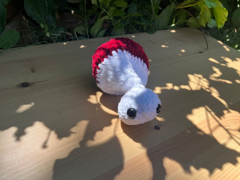 Crochet Mushroom Fidget Toy, Pop-Up Amigurumi Plush